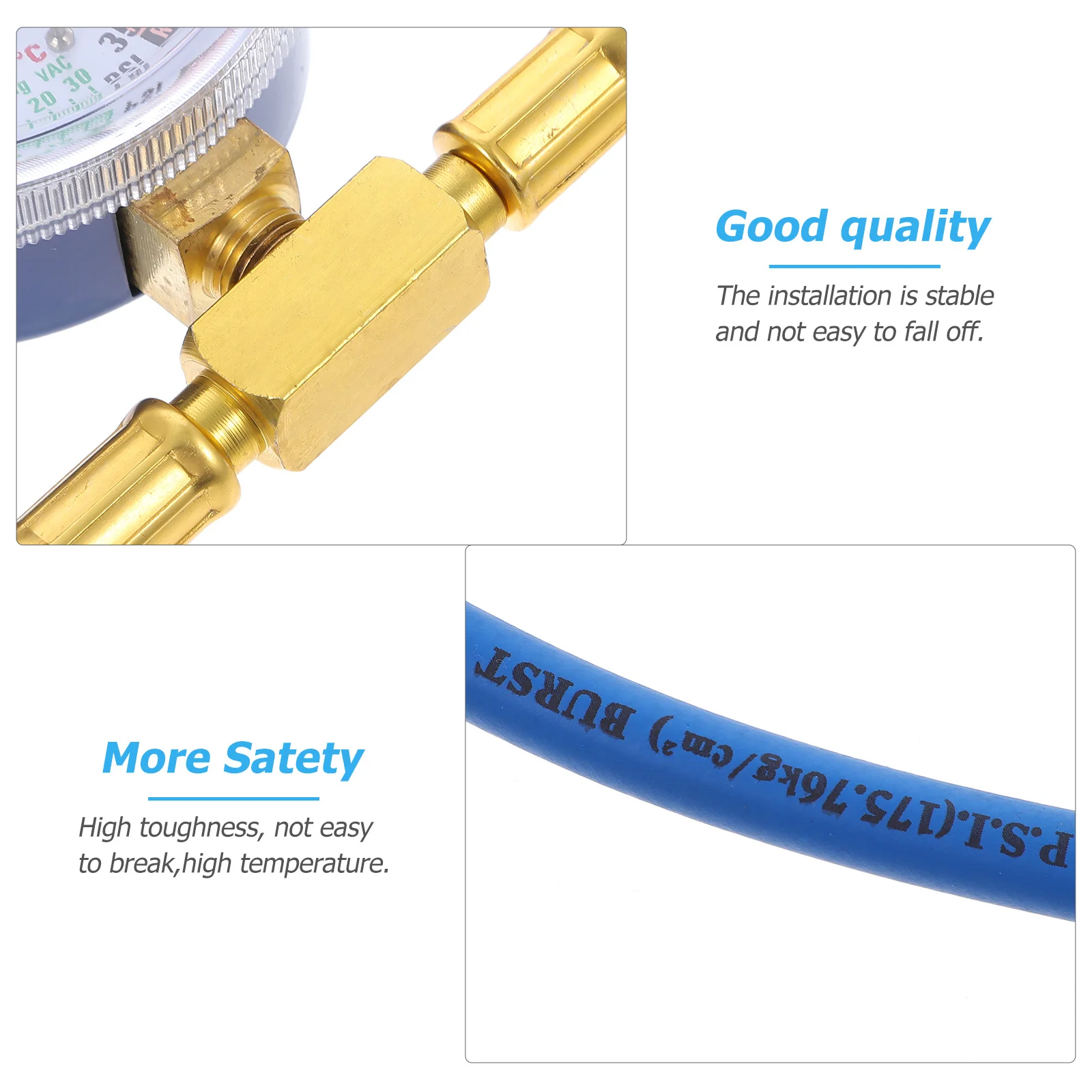 

Refrigerant Filling Tube Long Life Safety Valve for R134a Vehicle Home Air Conditioner Recharge Hose Gauge Recharge Hose
