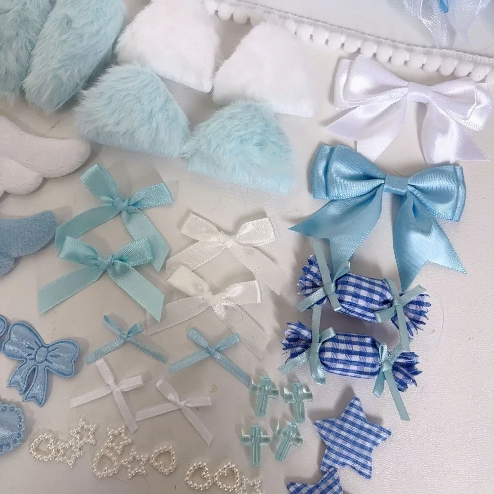Girly Lace Ribbon DIY Decor Kit Sweet Girly Bunny Ear Handmade Ita Bag Ornaments Wing Card Badge Size Bag Accessories Hand Craft