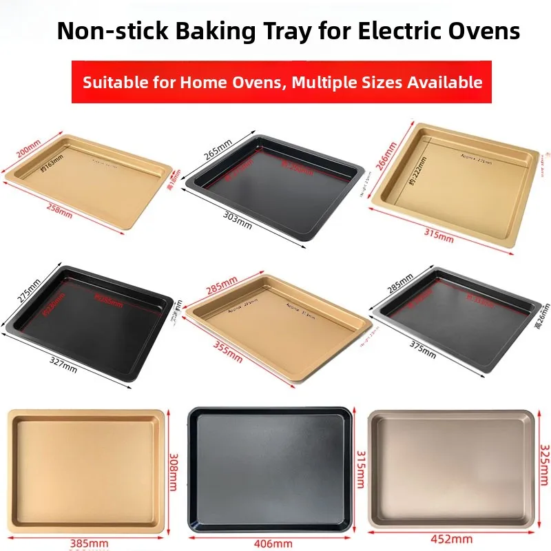 Non-Stick Flat-Bottom Baking Tray Cookie Sheet Macaron Baking Pan Oil Dish Baking Food Tray Mivioveo Kitchen Cooking Utensils