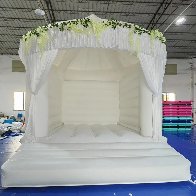 Popular Adults Inflatable Bouncer Wedding Bouncy Castle White Bounce House For Sale