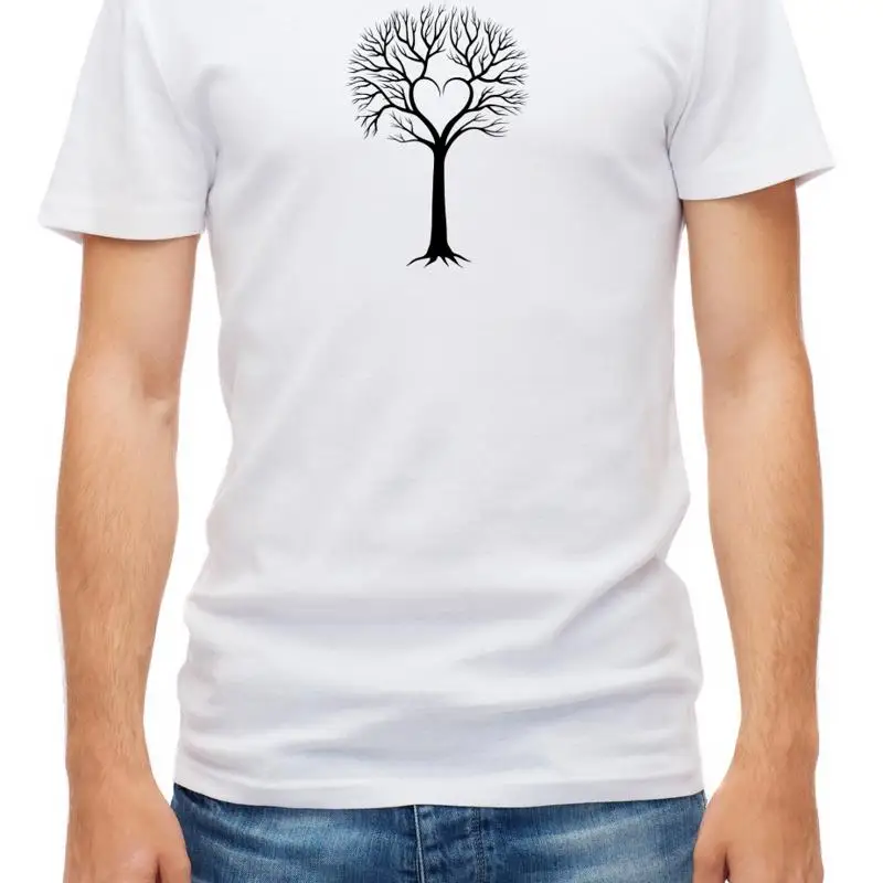 

Drawing Tree Art White Men's T Shirt D357