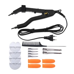 1Set Hair Extensions Machine Connector Fusion Iron Heat Connector Adjustable Temperature Mini Heating Tip Keratin Bonding Tools