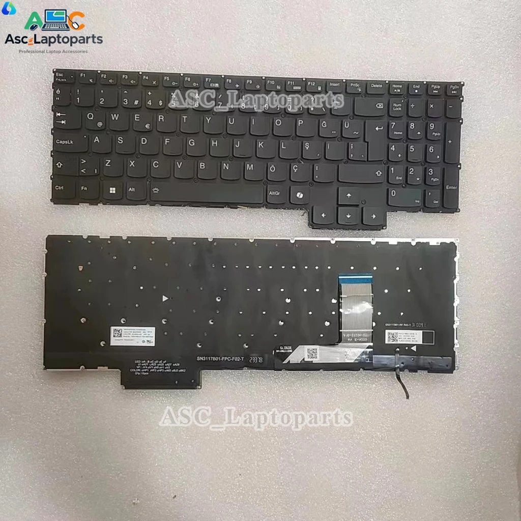 Czech French Russian Hebrew TR Keyboard for LENOVO Y7000P IRH8 R7000P 2023 2024 G5000 APH8 Legion LOQ 15 / Y9000P 16IRX9 BACKLIT view 6