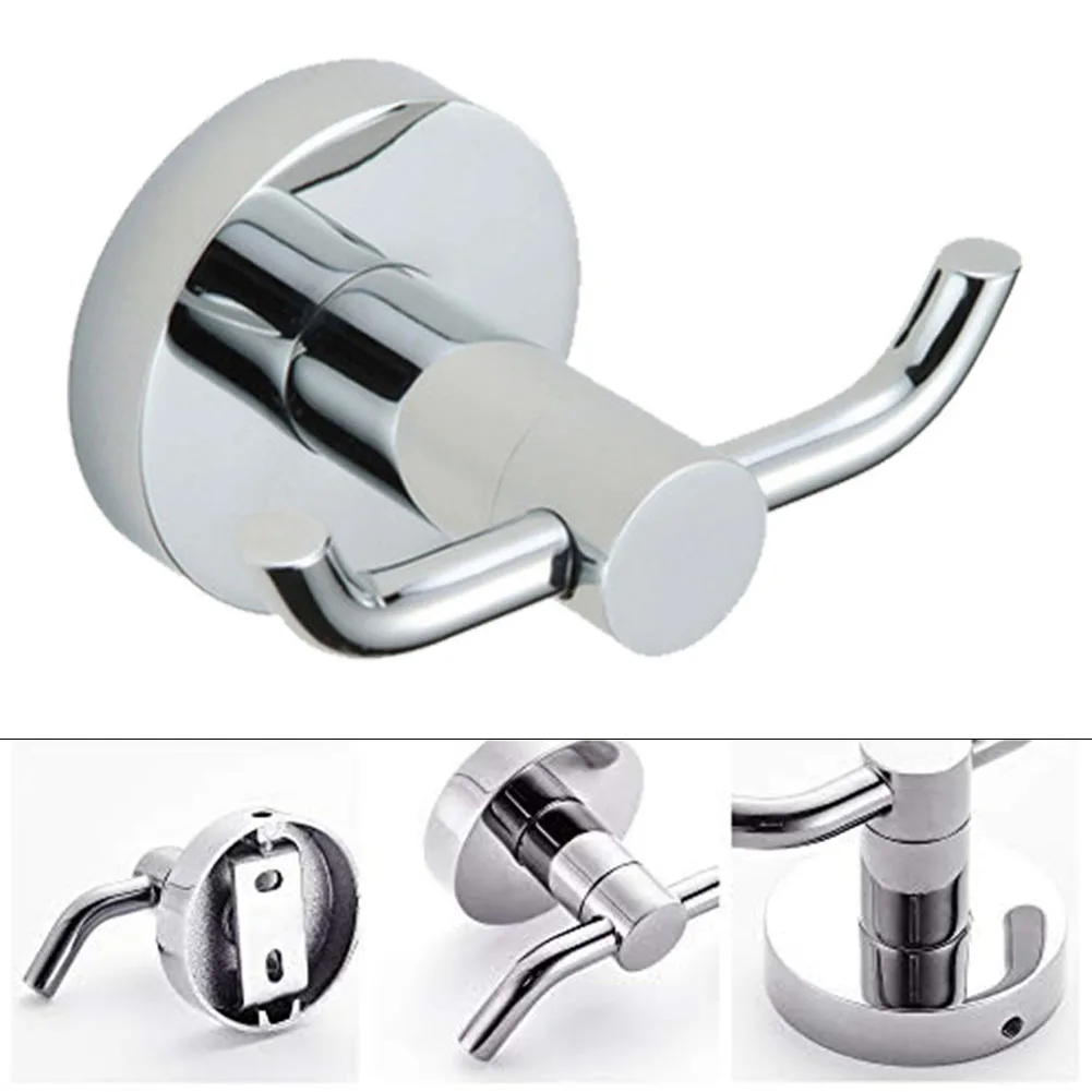 Stainless Steel Towel Holder Hooks Kit Door Bathroom Robe Hat Clothes Door Hanger Bathroom Hardware Accessories 70*80*53mm