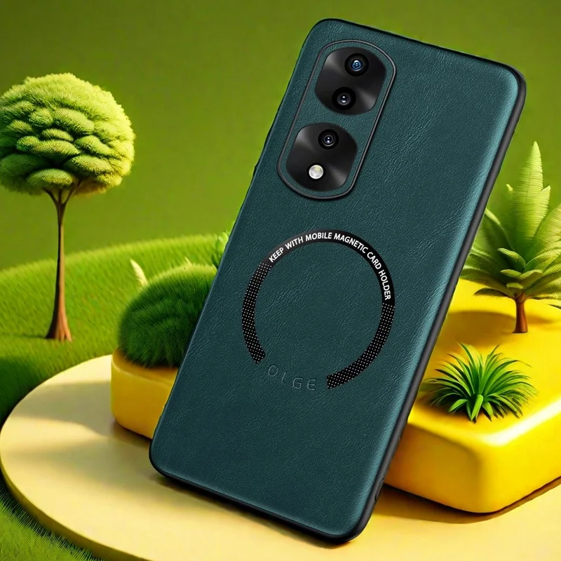 Para honra 70pro 60pro carro magsafe caso de luxo capa couro do plutônio para honra 60se 50se couro magnético proteger capa traseira escudo