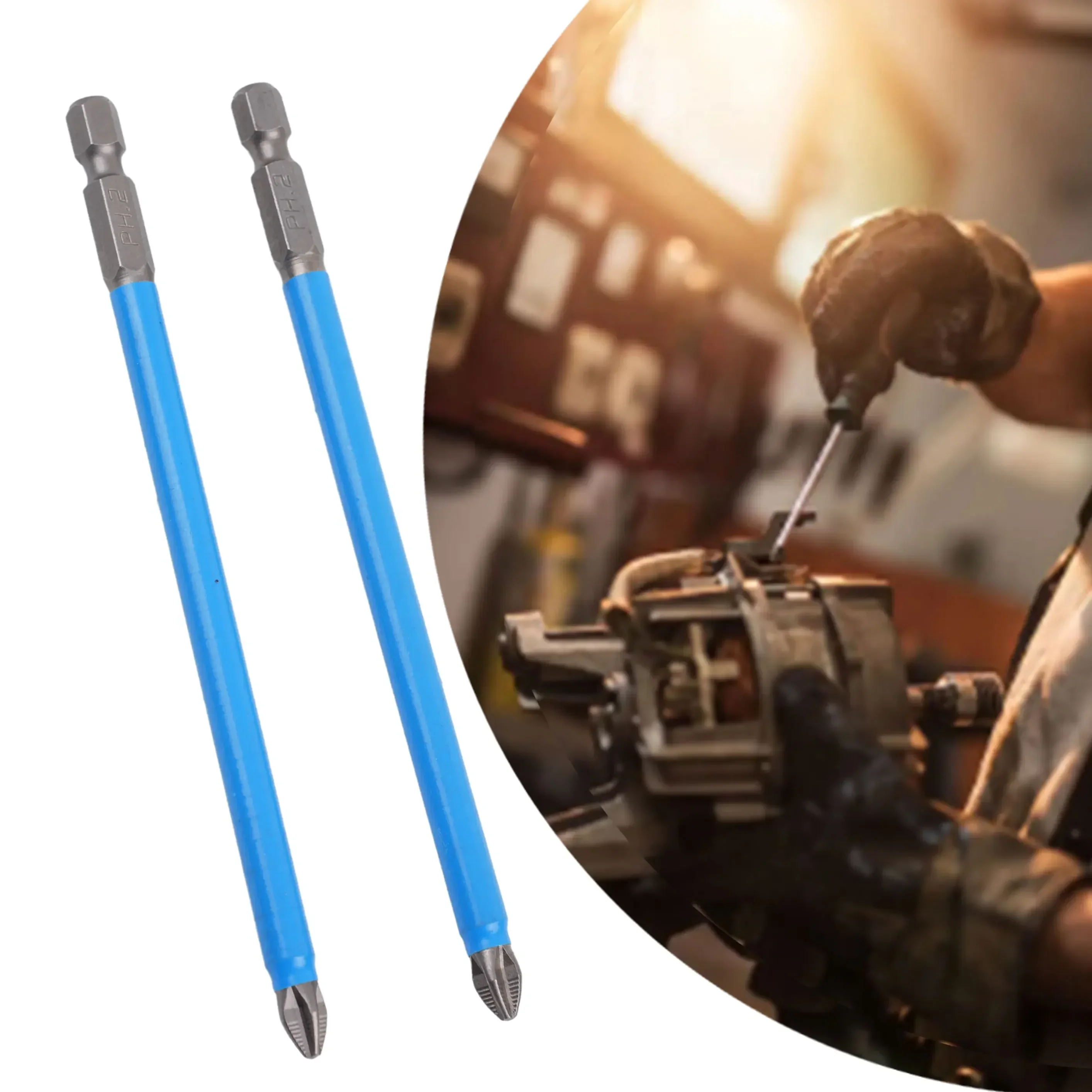 

Magnetic Non Slip Screwdriver Bit Set, 5Pcs PH2 Extra Long 127mm, Hex Shank For Electric And Manual Screwdrivers