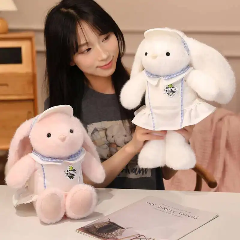 

Cute Baseball Suit Rabbit Plush Doll Stuffed Animal Rabbit Wear Baseball Uniform Accompany Sleeping Pillow Girl Birthday Gift