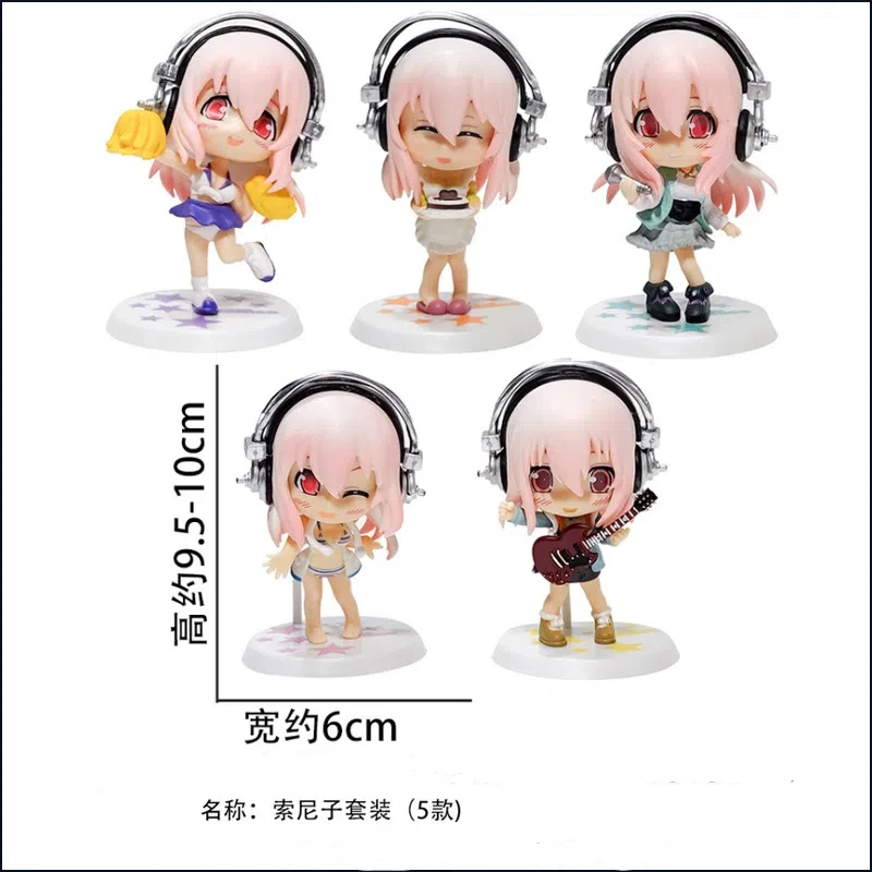 

5pcs/set Anime SUPERSONICO kawaii Standing posture Action Figure PVC Model Statue Toys Doll Desk Decor Collectible Gifts
