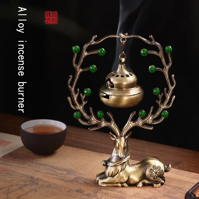 Alloy aromatherapy hanging stove Household indoor aromatherapy stove tray incense flow fragrant tea ceremony decoration