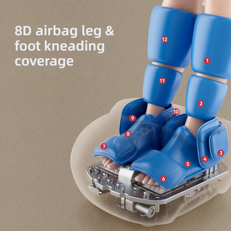Bionic Electric Foot Massage Machine Ergonomic Powerful Heating Full-wrap Leg Foot Massagers Relaxation Treatment Equipment