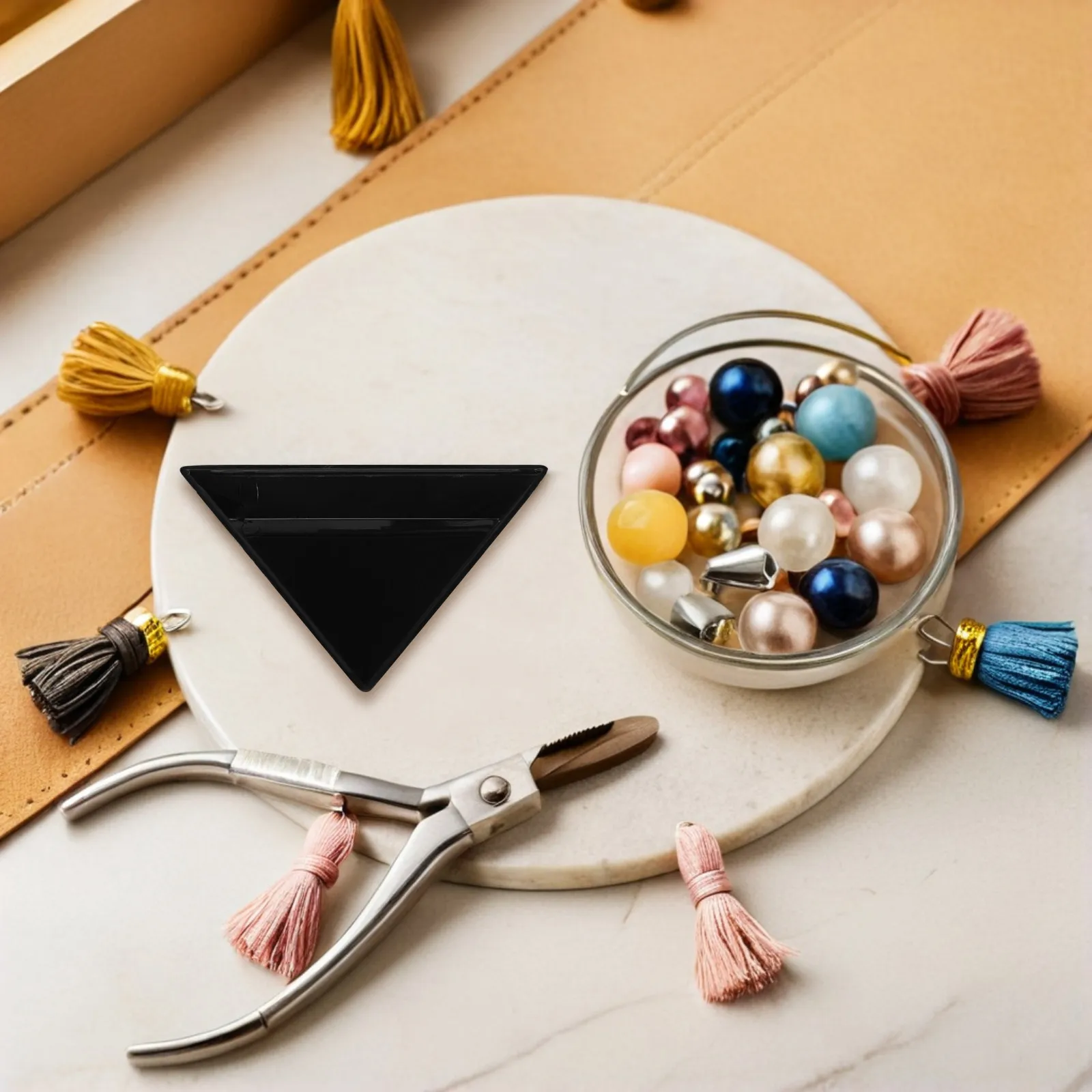 

30Pcs Triangle Rhinestone Sorting Tray Stackable Plastic Bead Board for Jewelry Making Craft Accessories