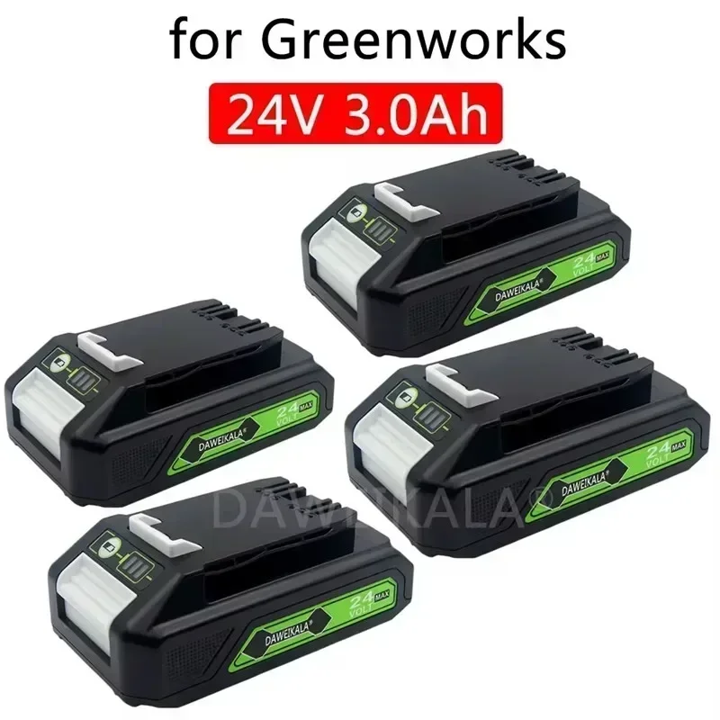 

Сменный литий-ионный аккумулятор 2024 24 В 3,0 Ач G24B2 для Greenworks ВСЕ устройства инструментов 24 В 29842 29852 BAG708 29322 21342