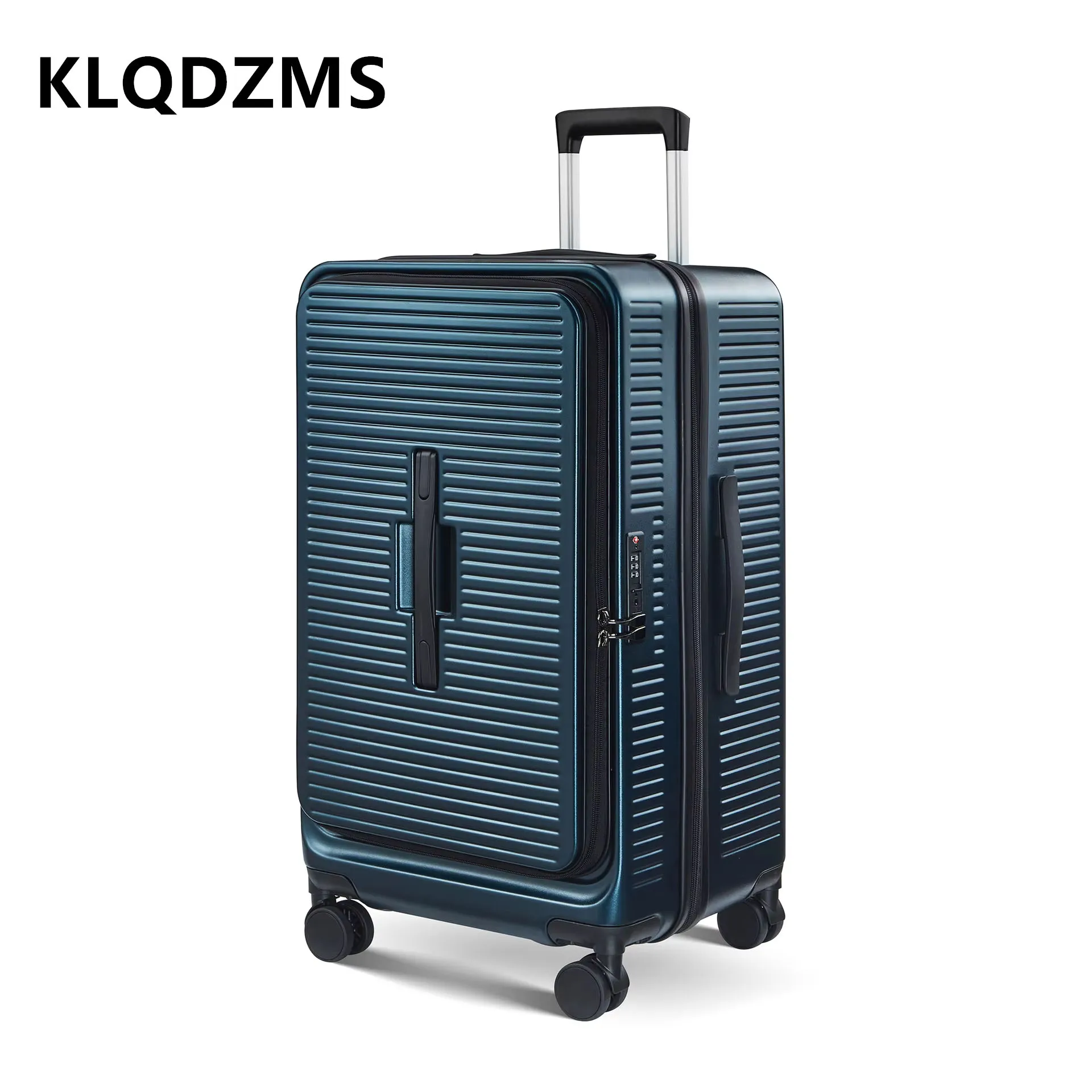 Klqdzms 22 "26" 30nch Hoogwaardige Bagage Vooropening Pc Multifunctionele Trolleykoffer Familie Reizen Essentials Dames Koffer