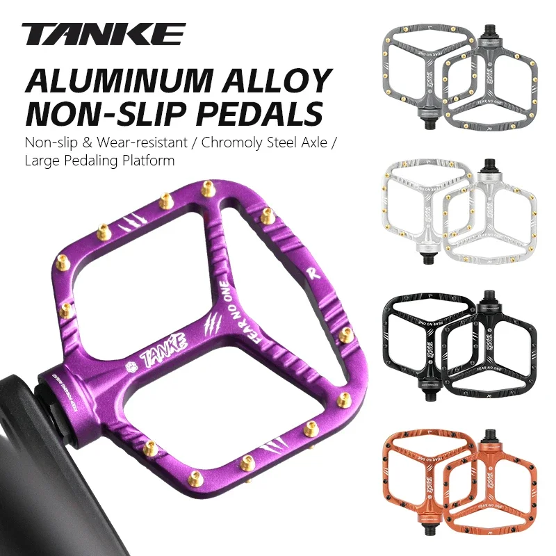 MTB Bike Pedals Aluminum Alloy Flat Platform 12 Anti-Slip Pins Sealed Bearing Lightweight BMX Cycling Parts
