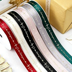 10 Yards Love You Collection High Quality Ribbon Valentine's Day Wedding Event Party Christmas Decoration Baking Bouquet Bow