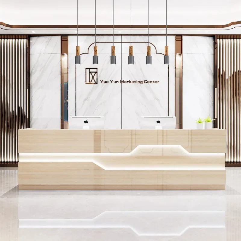 Vintage Salon Reception Desk Modern Nordic Display Reception Desk Luxury Beauty Service Aesthetic Bancone Commercial Furniture