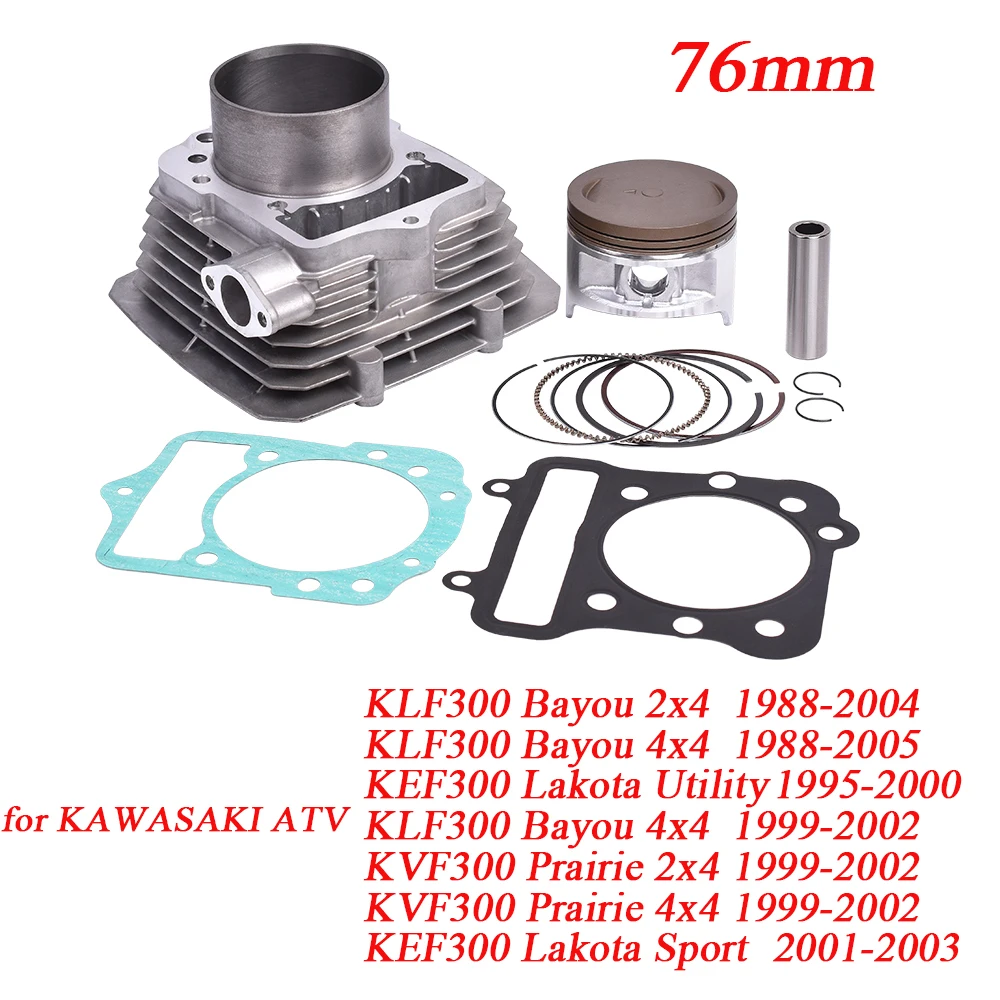 

76 мм 11005-1533 поршневые кольца головки блока цилиндров, комплект прокладок верхнего конца для KAWASAKI ATV KLF300 Bayou KEF300 Lakota KVF300 KEF300