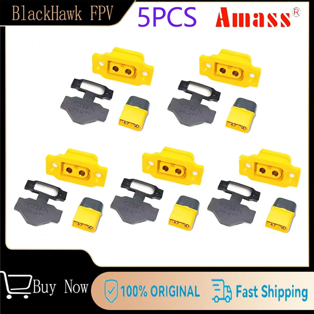 

5PCS Amass XT60BE-F & XT60H Model Airplane Battery Gold-Plated 30A High Current Safe Male Female Plug Connector For RC DIY