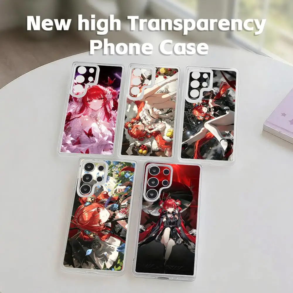 Suoming Wuthering Waves Phone Case Transparent Phone Case For Samsung S26 S25 S24 S23 S22 S21 S20 Plus Ultra