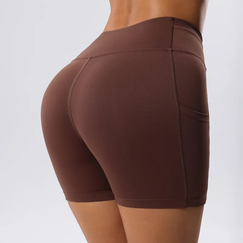 New V Cross Waist Yoga Shorts for Women Gym Shorts Scrunch Butt Workout Shorts Women Running Fitness Shorts