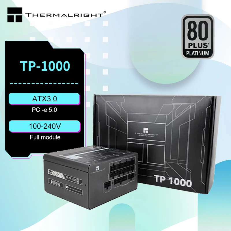 

Thermalright platinum 850/1000 Вт медаль полнорежимный блок питания для корпуса компьютера, поддерживает напряжение 100 ~ 240 В/ATX3.0/PCIE5.0