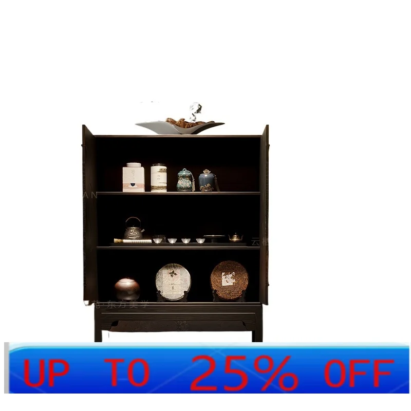 

LTT Song Dynasty aesthetic solid wood locker, side cabinet, integrated tea room against the wall, household tea cabinet