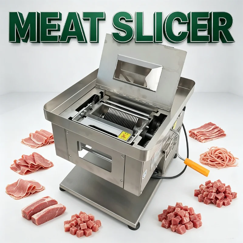 1100w High-Power Desktop Meat Slicer For Restaurants Supermarkets Canteens Electric Automatic Meat Cutting Machines