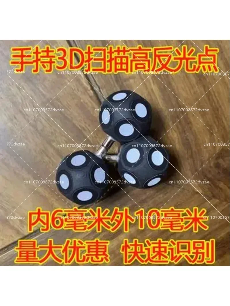 

10PCS High Reflective Magnetic Ball Markers 6mm Inner 10mm Outer Diameter Handheld Laser 3D Scanner with 11 Points for Golf