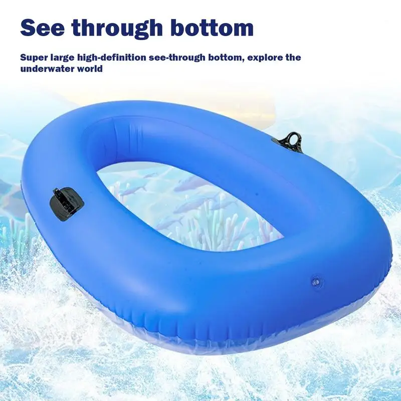 Opblaasbare Float Opblaasbare Zwembad Lounge Met Heldere Bodem Groot Zwembad Float Bed Volwassen Floaties Zonnebank Ligstoel Voor Volwassenen