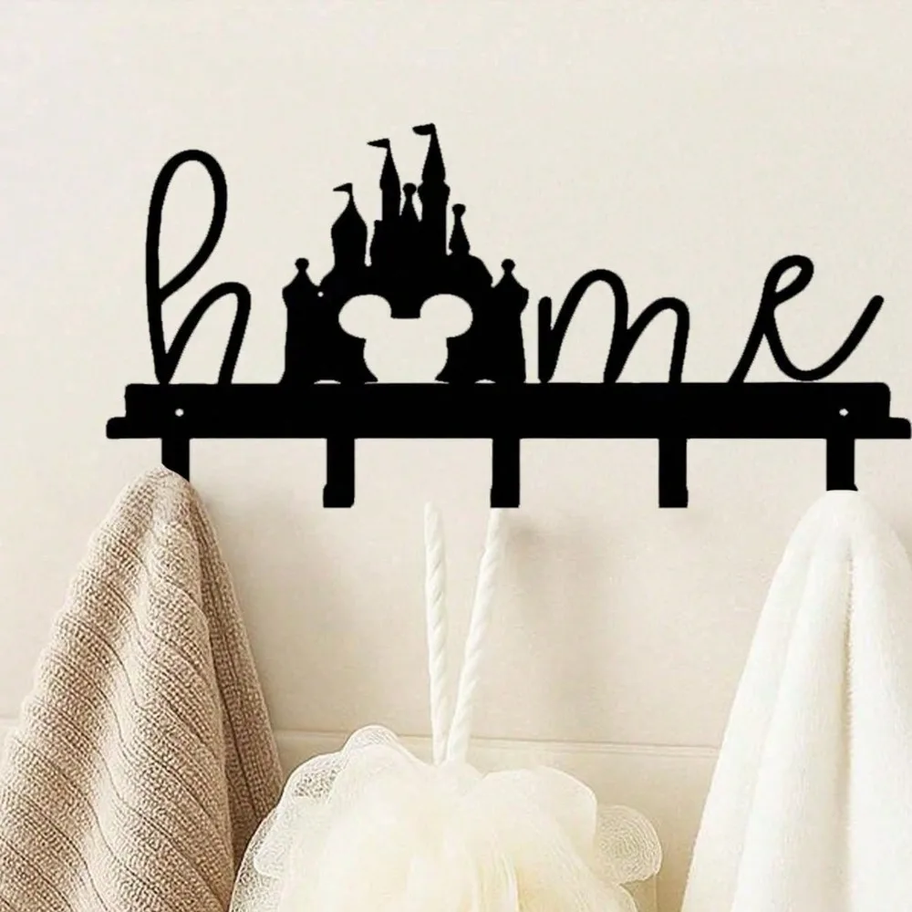 Supporto da parete moderno per portachiavi con ganci, organizer da ingresso antiruggine per chiavi, cappotti e borse, appendiabiti da parete salvaspazio per cucina