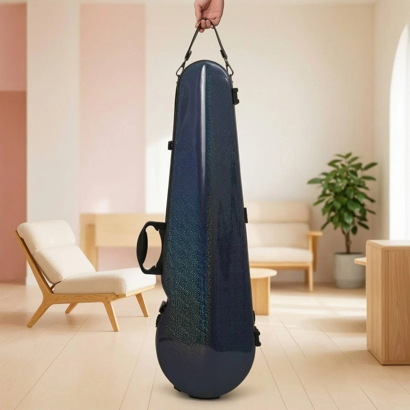 4/4 Violin Case Rigid Violin Hard Case Portable Lightweight for Violinists, Travel, Rehearsals