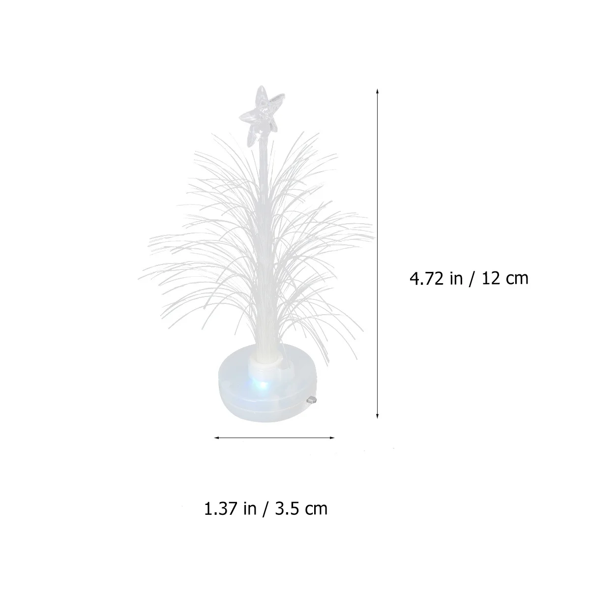 4 pièces LED arbre de noël veilleuse lampe de bureau décor de fête lumière en Fiber optique pour magasin à domicile inclus