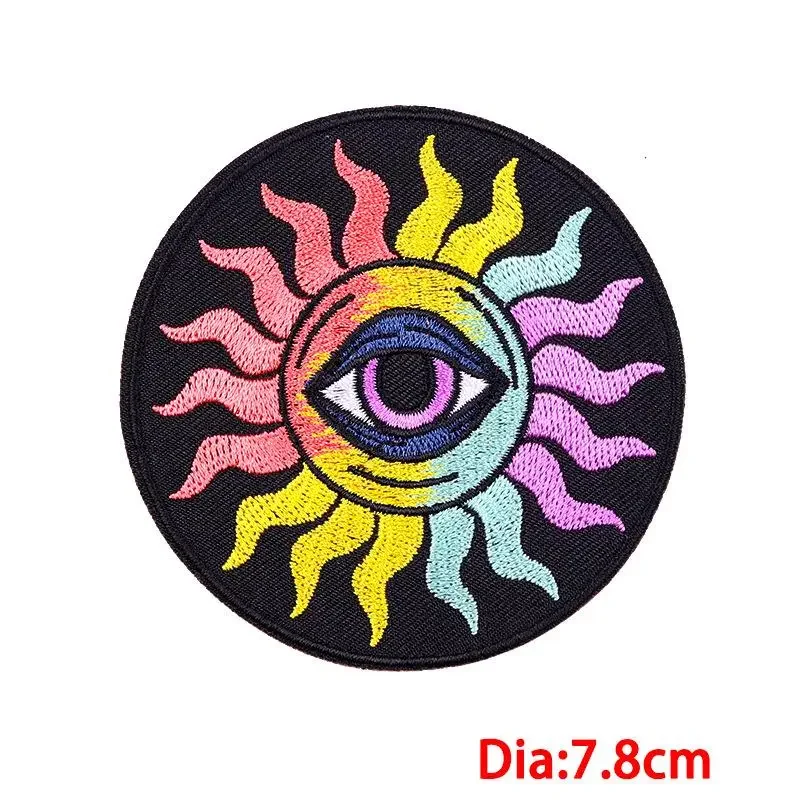 50 buah Patch bordir jumlah besar pada Patch untuk pakaian mata pakaian stiker jahit termal perekat Applique Fusion