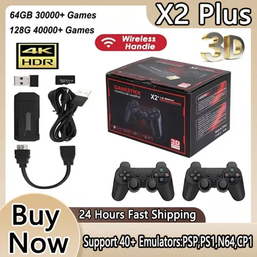 Imagen 1 del producto Nueva Consola de Videojuegos Retro X2 Plus, Más de 20,000 Juegos Clásicos, Salida HD, 64 GB de Memoria, Consola de Videojuegos para Dos Jugadores, Novedad 2026