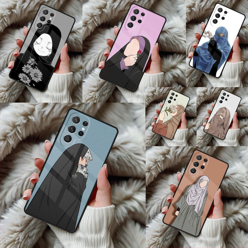 Hijab Face Muslim Islamic Phone Case For Samsung Galaxy S24 S25 S26 Ultra S22 S23 Plus S21 S20 FE Note10 TPU Cover