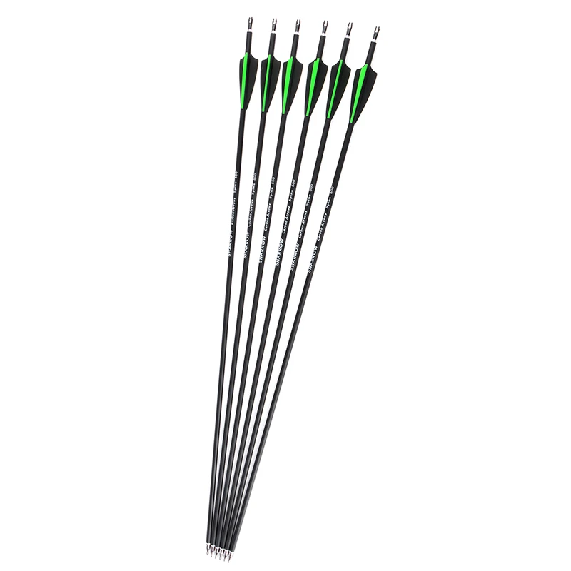 

6/12pcs Archery Carbon Arrows Rubber Vanes SP500 ID6.2mm OD7.8mm for Recurve Compound Bow Hunting Shooting