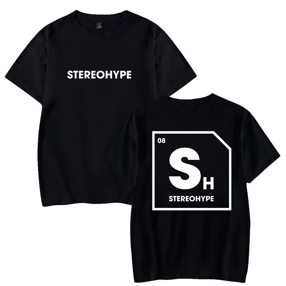 2023 James Hype Stereohype T-shirt Crewneck Short Sleeve Tee Men Women's Tshirt Hip Hop Clothes