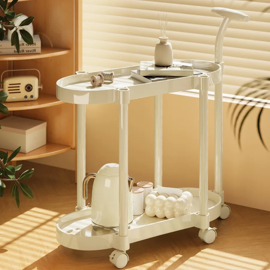 table-de-salon-mobile-style-creme-chariot-de-rangement-creatif-a-double-niveau-pour-collations-table-d'appoint-mobile-pour-chambre-et-salon-table-de-chevet-avec-rangement