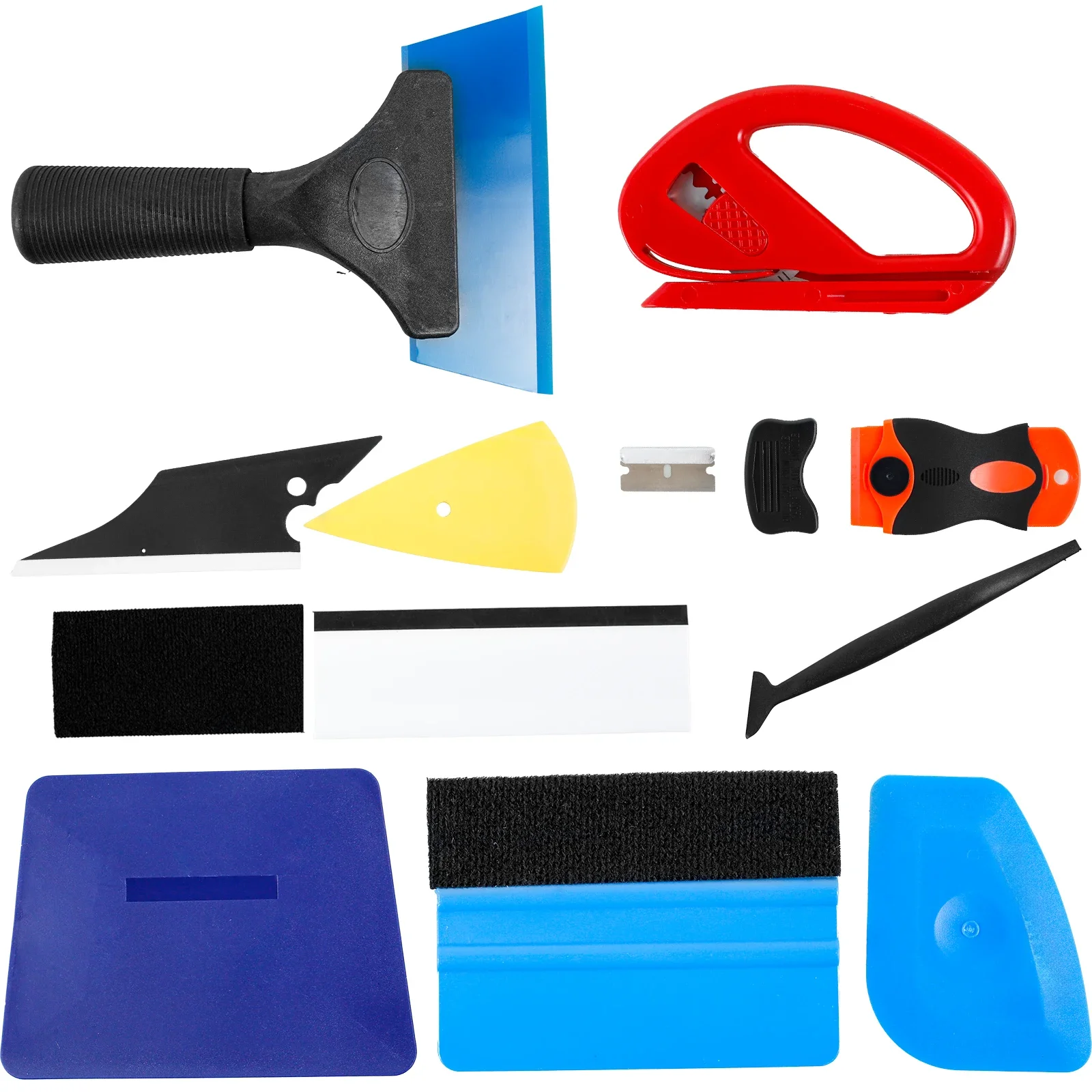 سيارة فيلم التفاف أداة عدة نافذة أدوات التلوين الفينيل التفاف ورأى ممسحة التفاف عصا الفينيل القاطع سكّين متعدّد الاستخدامات مكشطة بلاستيكية