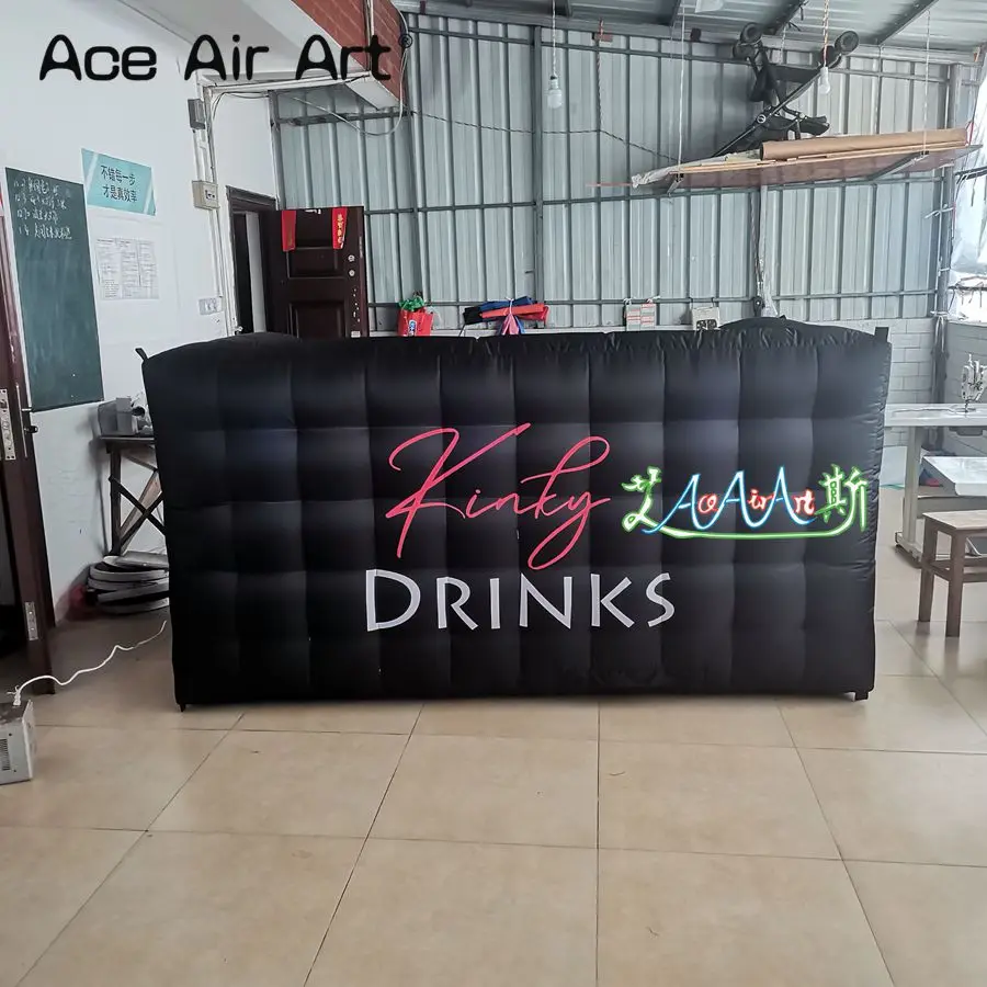 Custom Black Inflatable DJ Bar with Air Blower, Commercial Trade Show, Made in China