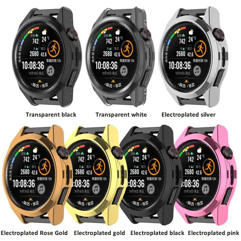 Black Watch Case For Huawei Watch Gt3 Se Easy To Install Screen Protector For Huawei Watch Gt Runner Hands Tpu Protective Film