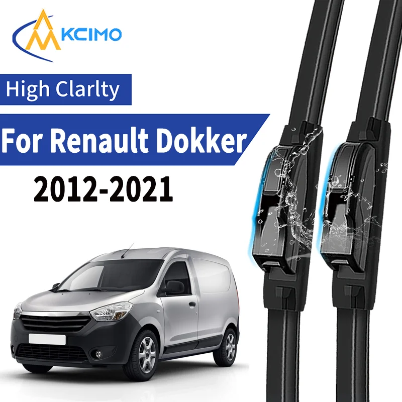

2pcs Car Front Wiper Blades For Renault Dokker 2012-2021 Windscreen Windshield Wipers Silent Rubber Auto Accessories Replacemen