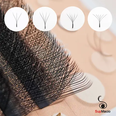 Soft W 3D Fast Lashes SupMacio 기성 속눈썹 번들 3D 클로버 속눈썹 Cilio 3 D Maqueagem Profissional Rzesy Sztuczne