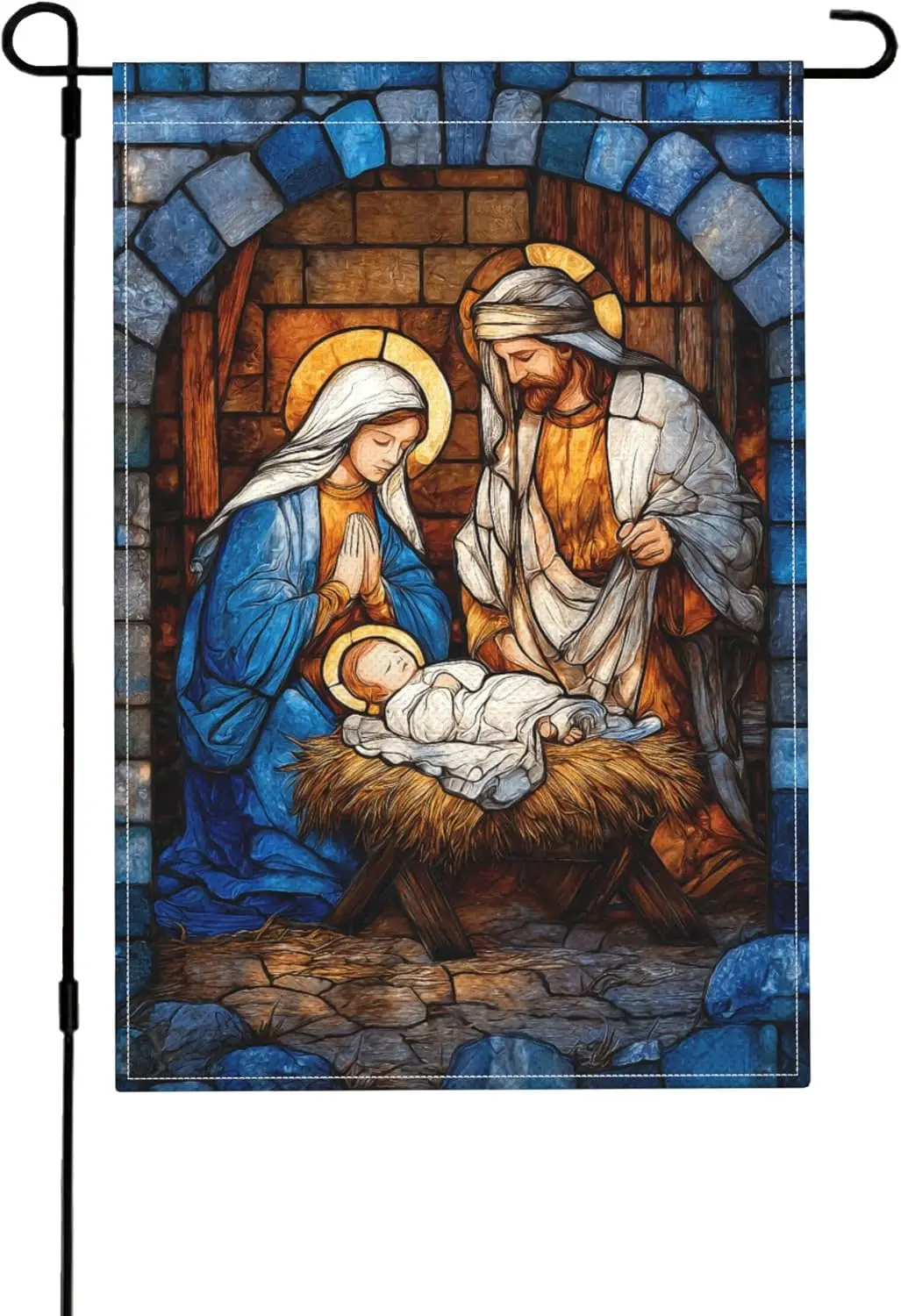 Birth Garden Flag Seasonal Double Sided 12 x 18 Inch Small Yard Flag for Indoor Outdoor Decor Holiday All Seasons DDI GGX