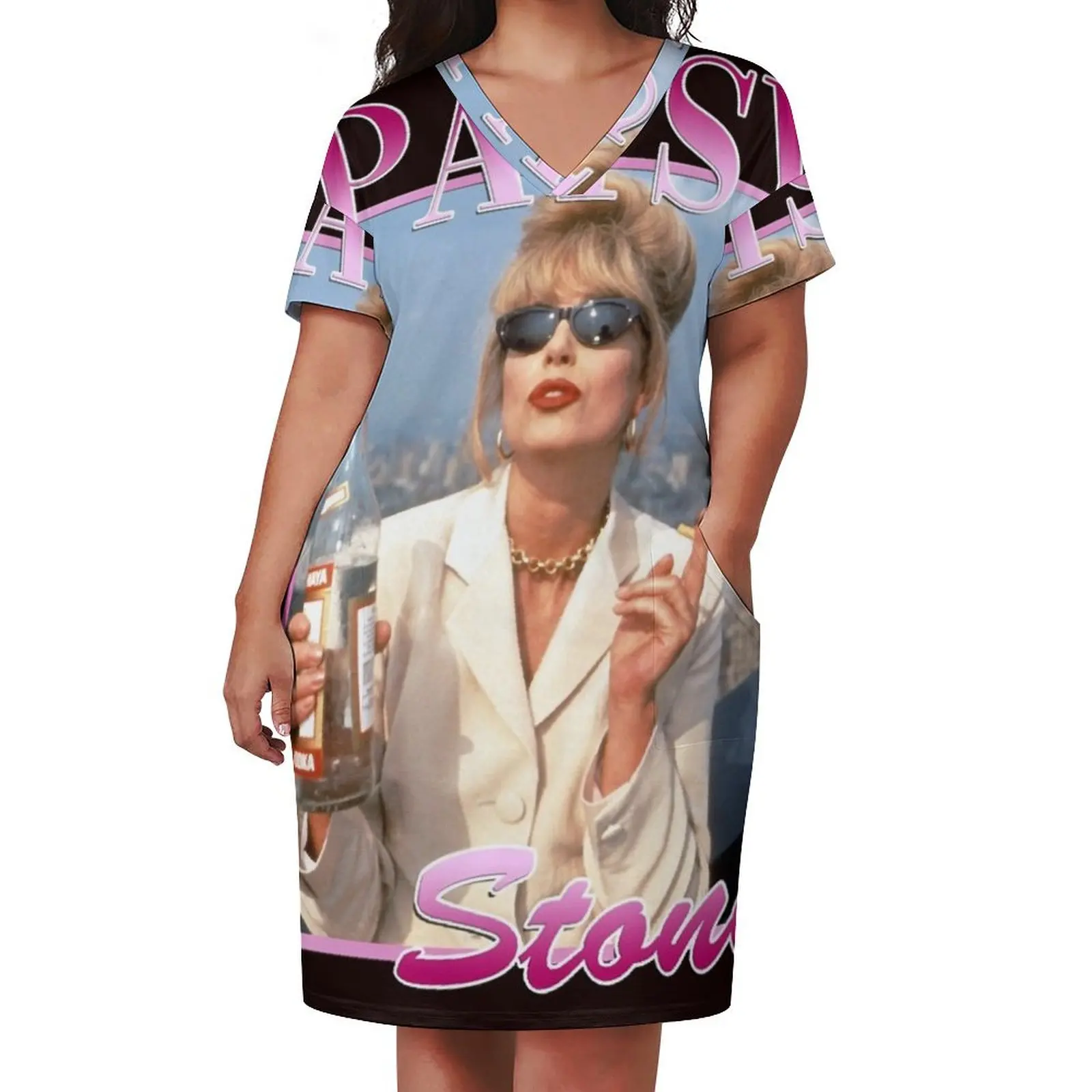 Patsy Stone Ab Fab camiseta esencial vestido suelto con bolsillos vestido de novia elegante para invitados vestidos de noche elegantes para mujer 2025