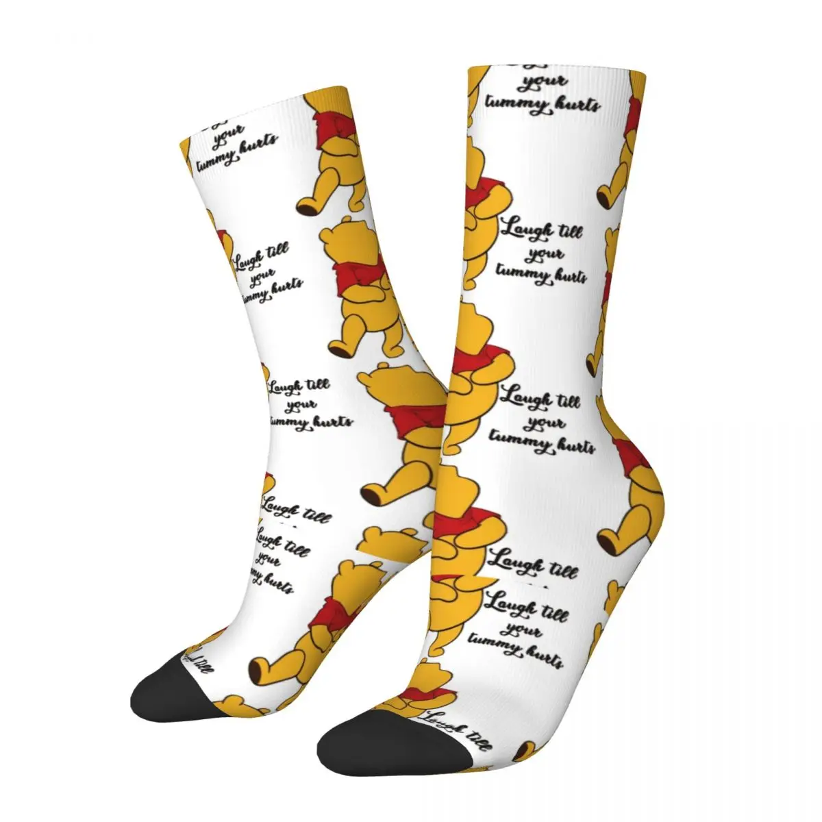 Anthropomorphic Teddy Bear Laughing Socks Spring Stockings Funny Unisex Men Soft Socks Graphic Skateboard Non Slip Socks