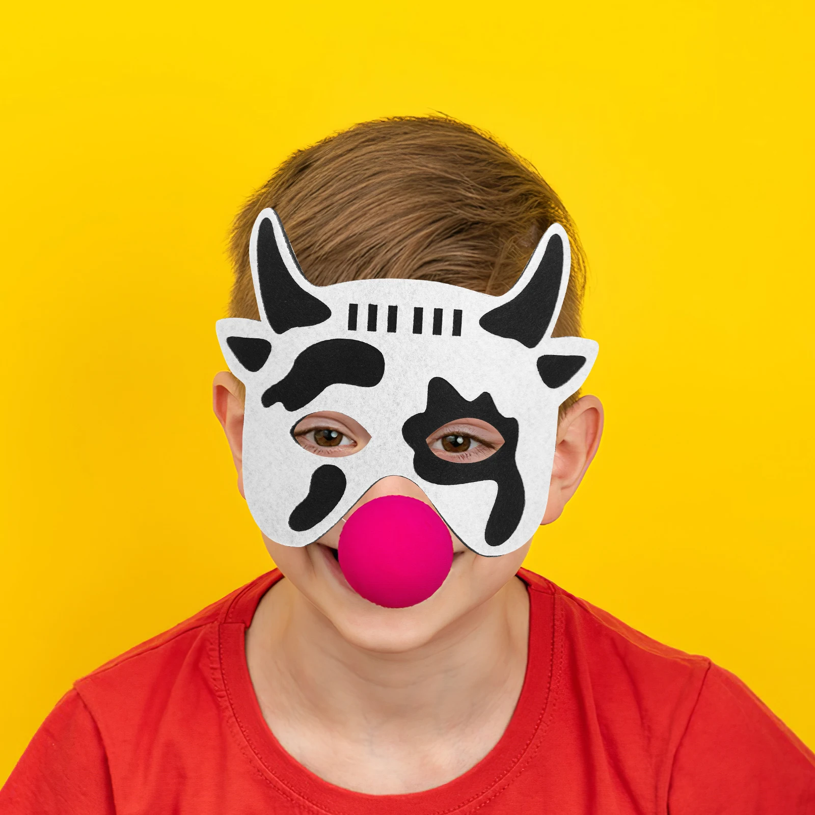 

4 Pcs Mask Animal Dress up for Toddlers Costume Decoration Character Masks Face Cartoon Cow