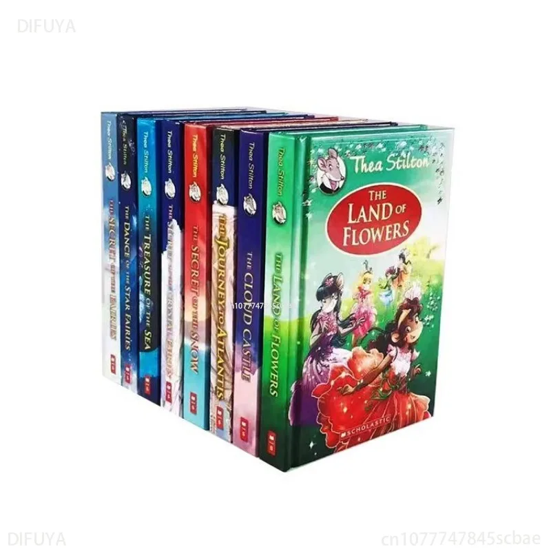 

A Full Set of 9 English Books Female Mouse Reporter Hardcover Book Thea Stilton The Secret of The Faires Bridge Book