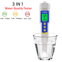 3/4 in 1 PH Meter TDS EC Temperature Tool With Backlight Digital Water Quality Monitor Tester for Aquarium Drinking Water