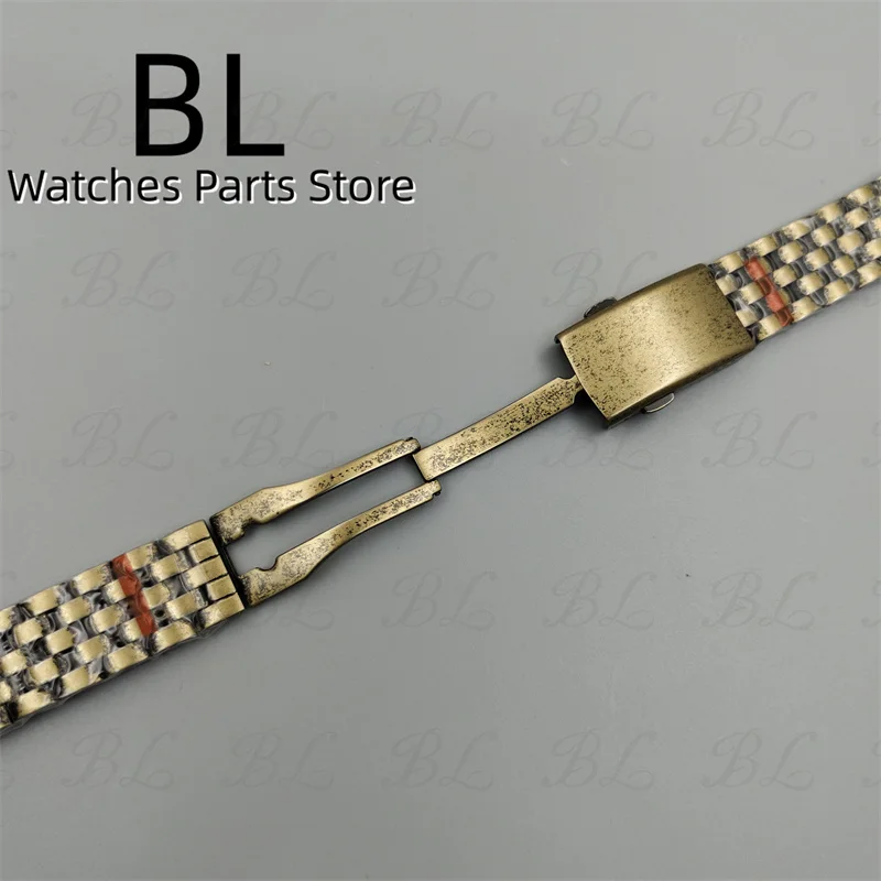 BLIGER 20mm Bronze Brushed Pilot Watch Band 904L Stainless Steel Folding Buckle Strap Fit For BLIGER 36mm 39mm Pilot Watch Cases